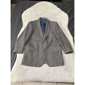 Vintage Magee Blazer Mens 42R Gray Donegal Tweed Wool‎ Herringbone Ireland